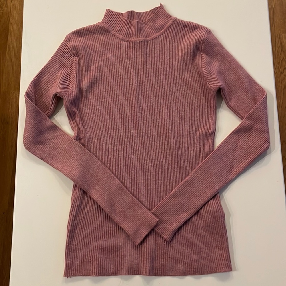 Pink Rib Knit Sweater - Picture 1 of 1